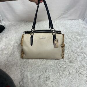 Coach Christie Snake embossed leather satchel
